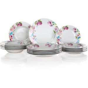 BANQUET Étkészlet 18db PINK FLOWERS kép