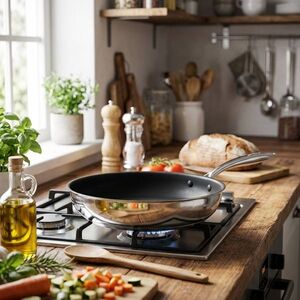 Siguro Pure Delight serpenyő, átmérő 20 cm, nemesacél, ILAG® Profession tapadásmentes bevonat kép