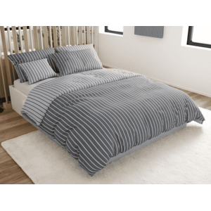 Renforcé pamut ágyneműhuzat CAPRIVI szürke gomb Ágyneműhuzat mérete: 70x90 cm, 140x200 cm kép