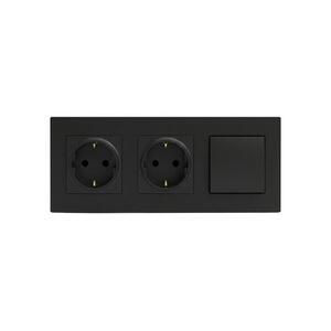 Legrand-Dupla fali aljzat SCHUKO 250V/16A és egypólusú kapcsoló 1. NILOE STEP LR0046+LR0116+LR0116+LR0038 kép