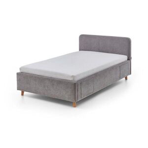 Szürke ágyneműtartós gyerekágy ágyráccsal 120x200 cm Cosy – Meise Möbel kép