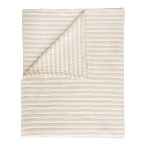 Natúr színű pamut takaró 150x200 cm Cotton Muslin Stripe – Bianca kép