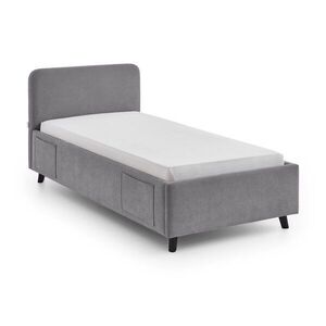 Szürke ágyneműtartós gyerekágy ágyráccsal 90x200 cm Cosy – Meise Möbel kép