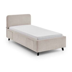 Bézs ágyneműtartós gyerekágy ágyráccsal 90x200 cm Cosy – Meise Möbel kép