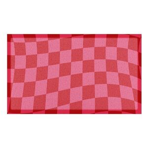 Újrahasznosított műanyag lábtörlő 40x70 cm Wavy Checkerboard – Artsy Doormats kép