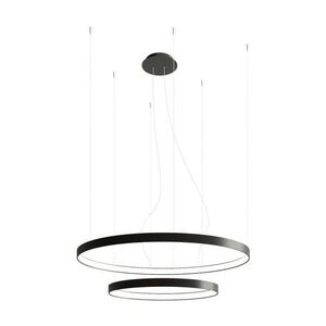 Fekete alumínium LED függőlámpa ø 78 cm RIO – Thoro kép