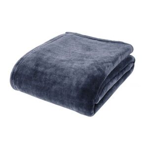 Sötétkék mikroplüss takaró 130x170 cm Raschel Velvet – Catherine Lansfield kép