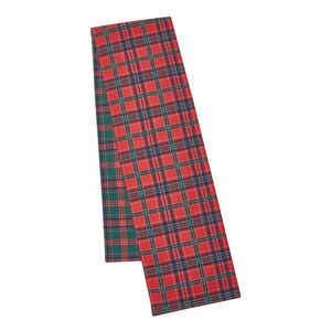 Pamut asztali futó karácsonyi mintával 220x32 cm Christmas Tartan Check – Catherine Lansfield kép