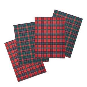 Pamut konyharuha szett 4 db-os karácsonyi mintával 70x50 cm Christmas Tartan Check – Catherine Lansfield kép