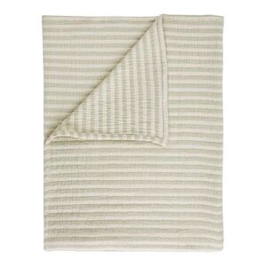 Zöld pamut takaró 150x200 cm Cotton Muslin Stripe – Bianca kép