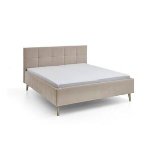 Bézs kárpitozott franciaágy ágyrács nélkül 180x200 cm Nova – Meise Möbel kép