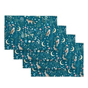 Textil tányéralátét szett 4 db-os 30x46 cm Enchanted Twilight Animals – Catherine Lansfield kép