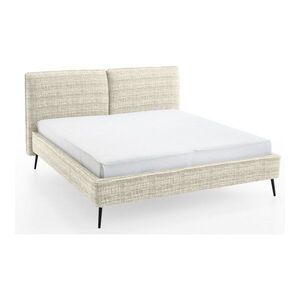 Bézs kárpitozott franciaágy ágyrács nélkül 200x200 cm Infinity – Meise Möbel kép