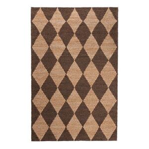 Barna-natúr színű kézi szövésű jutakeverék szőnyeg 120x170 cm Effie Diamond – Flair Rugs kép