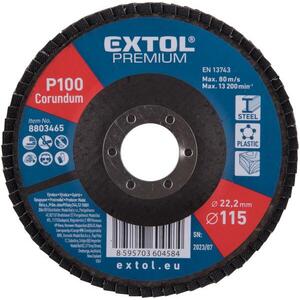 EXTOL PREMIUM 8803465 Lamellás csiszolókorong, korund 115mm, P100 kép