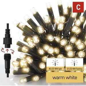 EMOS Premium LED összeköthető villogó fényfüzér, fekete – jégcsapok, kültéri, meleg fehér fény, 3m kép