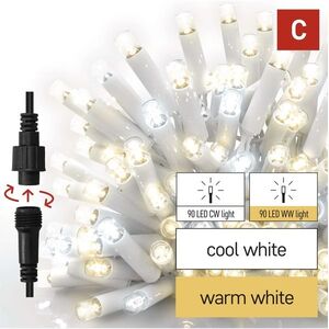 EMOS Premium LED toldható villogó fényfüzér, fehér – jégcsapok, kültéri, meleg/hideg fehér fény, 3m kép