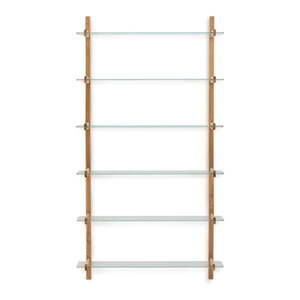 Natúr színű üveg moduláris polcrendszer 110x202x30, 5 cm Sitra – Kave Home kép