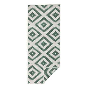 Malta zöld-krémszínű kültéri szőnyeg, 80 x 250 cm - NORTHRUGS kép