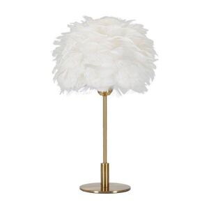 Fehér-aranyszínű asztali lámpa (magasság 50 cm) Ball Feather – Mauro Ferretti kép