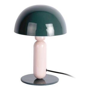Sötétzöld-világos rózsaszín fém asztali lámpa (magasság 30 cm) Firenze round – Leitmotiv kép