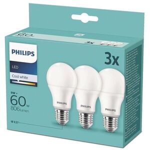 Philips LED 9-60W, E27, 4000K, 3 db kép