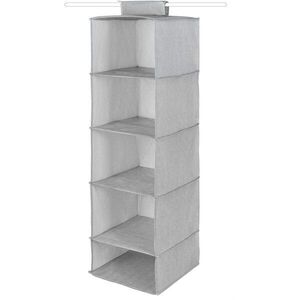 Compactor Függő cipő- és ruharendszerező Boston 30 x 30 x 105 cm, szürke kép