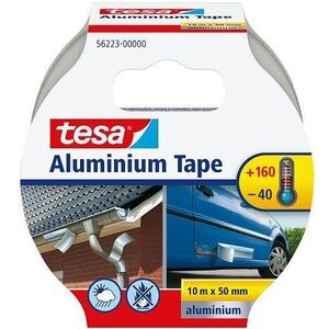 tesa Alumíniumszalag, kiemelkedő tapadóerő, ezüst, 10m: 50mm kép