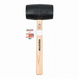 KREATOR KRTH90603 Gumikalapács fanyéllel, fekete, 900 g kép