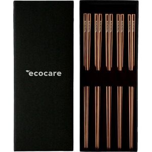 ECOCARE fém Sushi pálcika dobozban rózsaarany 10 db kép