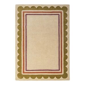 Natúr színű kézi szövésű gyapjú szőnyeg 160x230 cm Lois – Flair Rugs kép