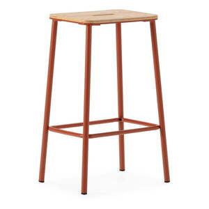 Téglavörös bárszék szett 2 db-os (ülésmagasság 65 cm) Abba – Marckeric kép