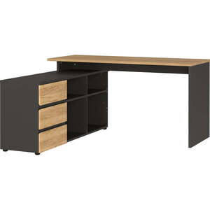 Íróasztal tölgyfa dekorral 146x145 cm Lissabon - Germania kép