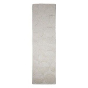 Elefántcsont színű kézi szövésű gyapjú futószőnyeg 60x230 cm Gigi – Flair Rugs kép