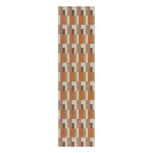 Narancssárga-natúr színű futószőnyeg 60x230 cm Riley Block Geo – Flair Rugs kép
