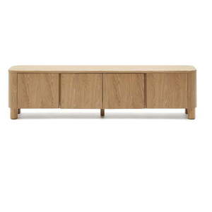 Natúr színű TV-állvány kőrisfa dekorral 200x52x40 cm Salaya – Kave Home kép