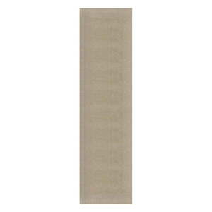 Bézs gyapjú futószőnyeg 60x230 cm – Flair Rugs kép