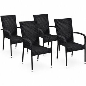 Paris kerti rattan székek szett, 4 db, 4 szék kép