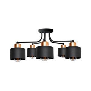 Csillár EDISON 5xE27/15W/230V P-1360/5 BK+BR kép