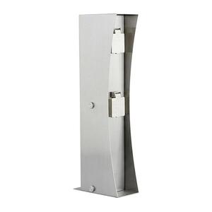 Kültéri konnektoros oszlop, 2x SCHUKO aljzat, 230V, IP44, matt króm 1179000009015 kép