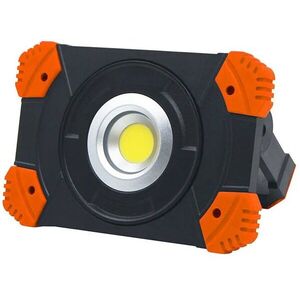 Solight LED reflektor, hordozható, tölthető, 10 W, 1000 lm, narancs-fekete kép