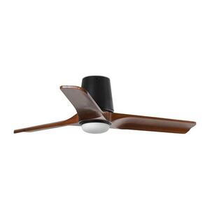 FARO Barcelona FARO 33837-1TW-LED Fényerőszabályozható látor HEYWOOD TUB S 10W/230V fenyő/fekete átm. 90 cm + távirányító 338371S kép