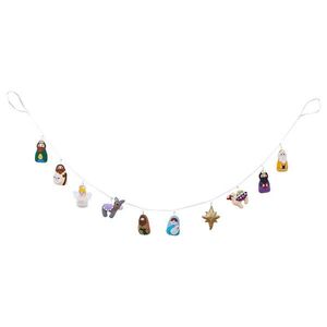 X-MAS girland, filc betlehemi figurák 120 cm kép
