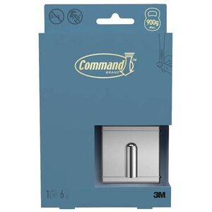 3M Command™ Decor DCRB01CR-EU fürdőköpeny akasztó, kis méretű, fém, króm, 1 db + 6 ragasztócsík kép