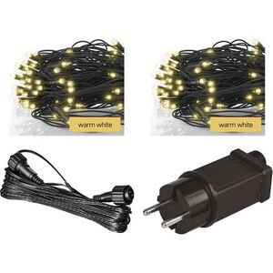 EMOS Standard vánoční řetěz teplá bílá 2 x 2 m (výška 1, 5 m) + kabel 10 m + zdroj kép