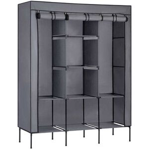 Massido 680100 Nagyméretű textilszekrény, 45 × 130 × 175 cm, sötétszürke kép