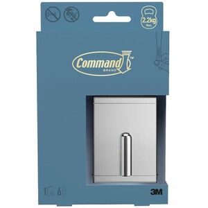 3M Command™ Decor DCRB02CR-EU fém akasztó, nagy, króm, 1 db + 6 ragasztócsík kép