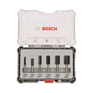 BOSCH 2607017465 egyenes élű alakmaróbetét készlet, 6 mm-es szárral, 6 db kép