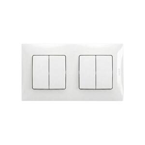 Legrand - 2x dupla kapcsoló 5-ös, NILOE kerettel, fehér LR0029+LR0023+LR0023 kép