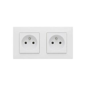 Legrand - Dupla fali aljzat 250V/16A kerettel NILOE STEP fehér LR0061+LR0049+LR0049 kép